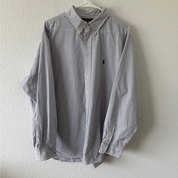 Ralph Lauren Men's Blue Checkered Shirt - Picture 1 of 9